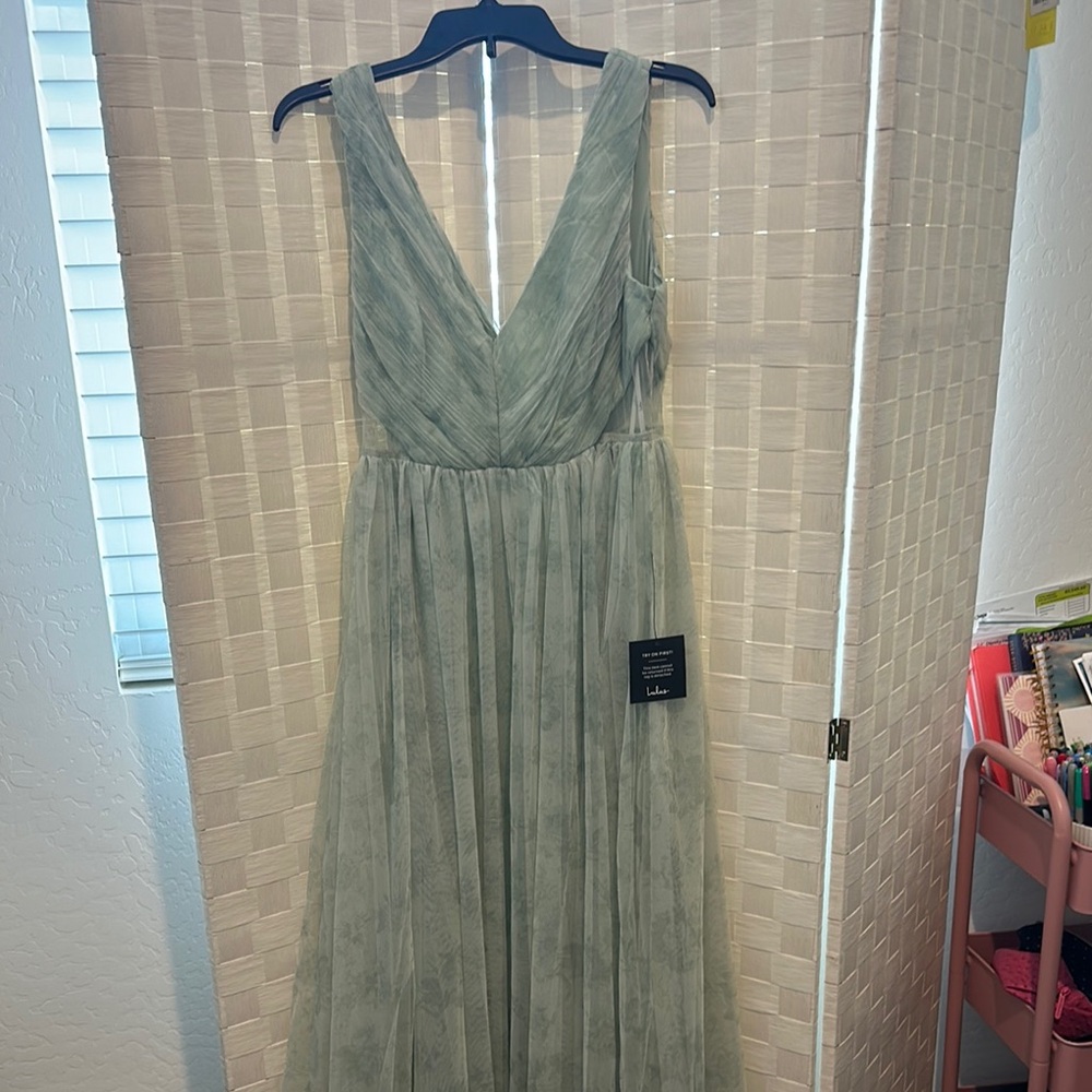Lulu's Green Maxi Dress